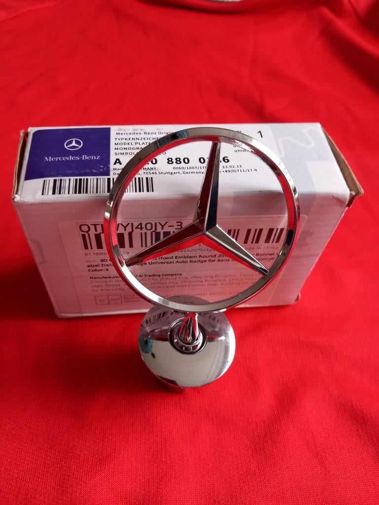 NU GOEDOOP JE BENZ STER VERVANGEN RVS CHROME 19,00 EURO, Auto diversen, Wieldoppen, Nieuw, Ophalen of Verzenden