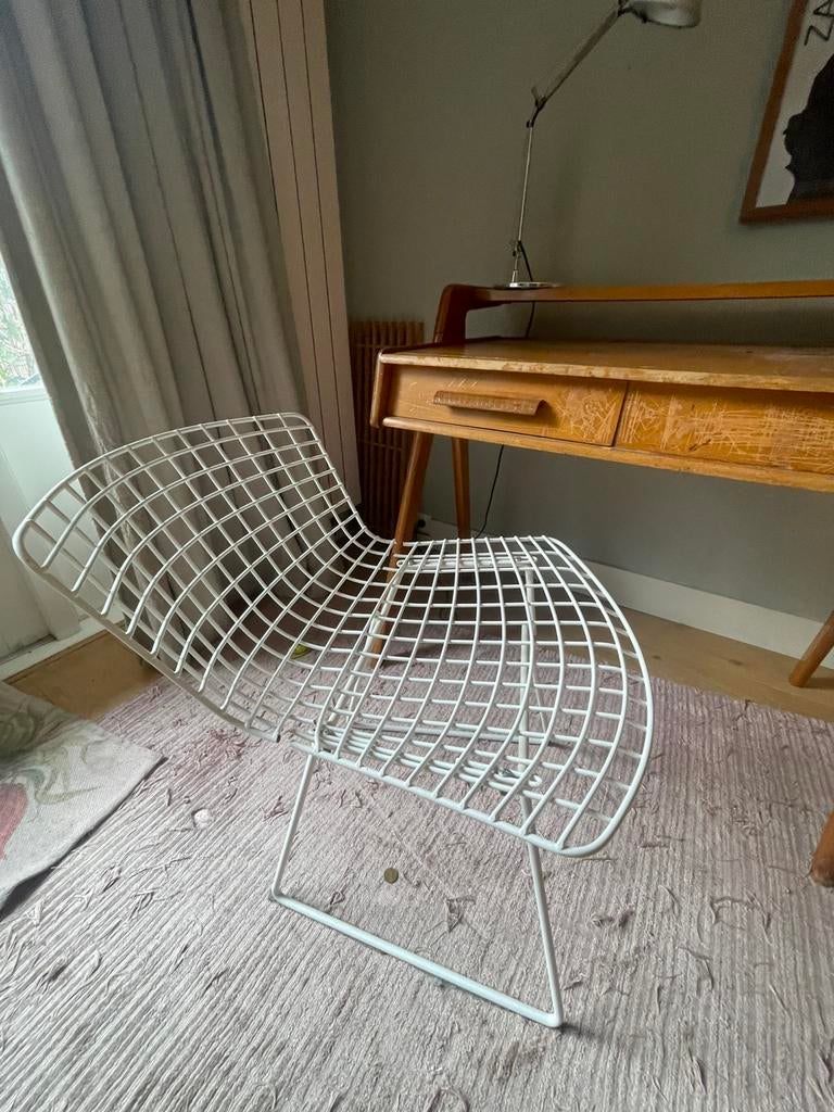 Knoll Bertoia stoel opknapper, Huis en Inrichting, Design klassieker, Gebruikt, Wit, Ophalen of Verzenden