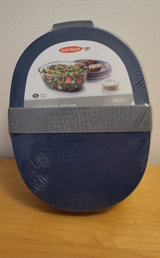 Mepal to go Saladebox Ellipse Blauw NIEUW, Blauw, Nieuw, Ophalen of Verzenden, Bak of Kom