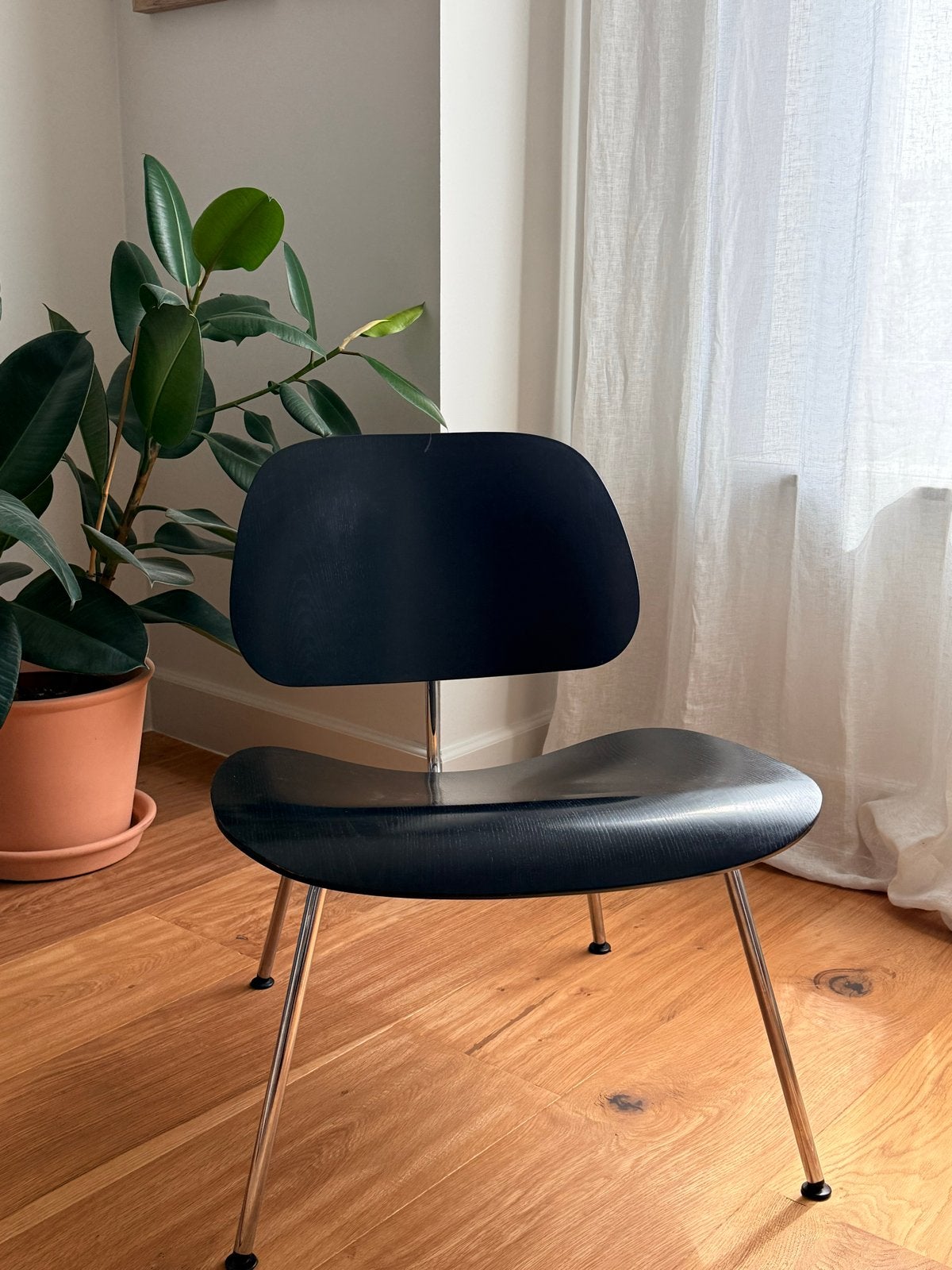 Eames LCM Replica Stoel  Zwart (Metaal), Ophalen, Gebruikt, Zwart, Eén