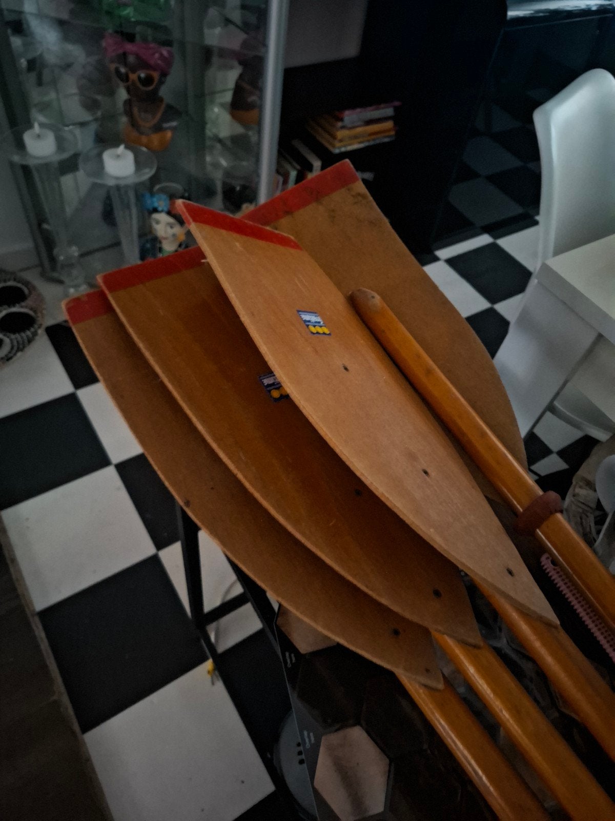4 Vintage roeipeddels .€40euro, Ophalen