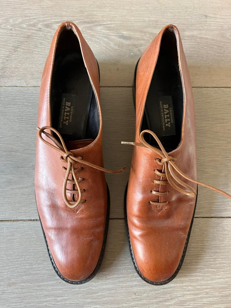 Zwitserse Bally bruine leren Oxford nette veterschoenen 39, Schoenen met lage hakken, Bruin, Ophalen of Verzenden, Zo goed als nieuw