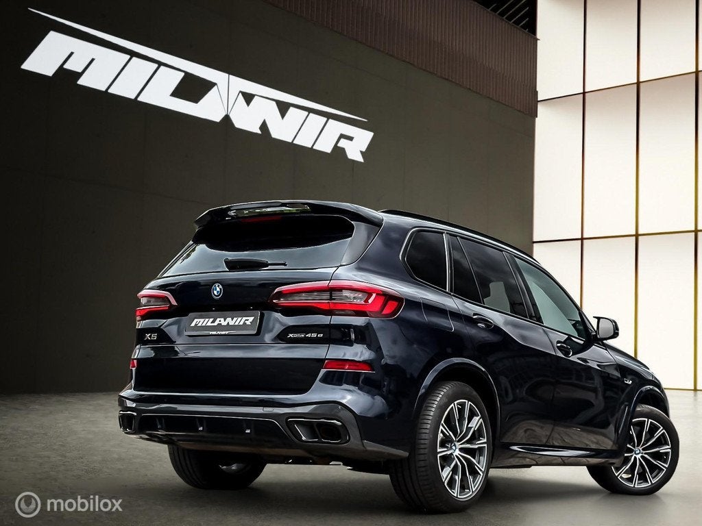 BMW X5 xDrive45e M-Sport |Pano |Sfeer |HUD |Spoilerpakket, Gebruikt, Blauw, Leder, Vierwielaandrijving