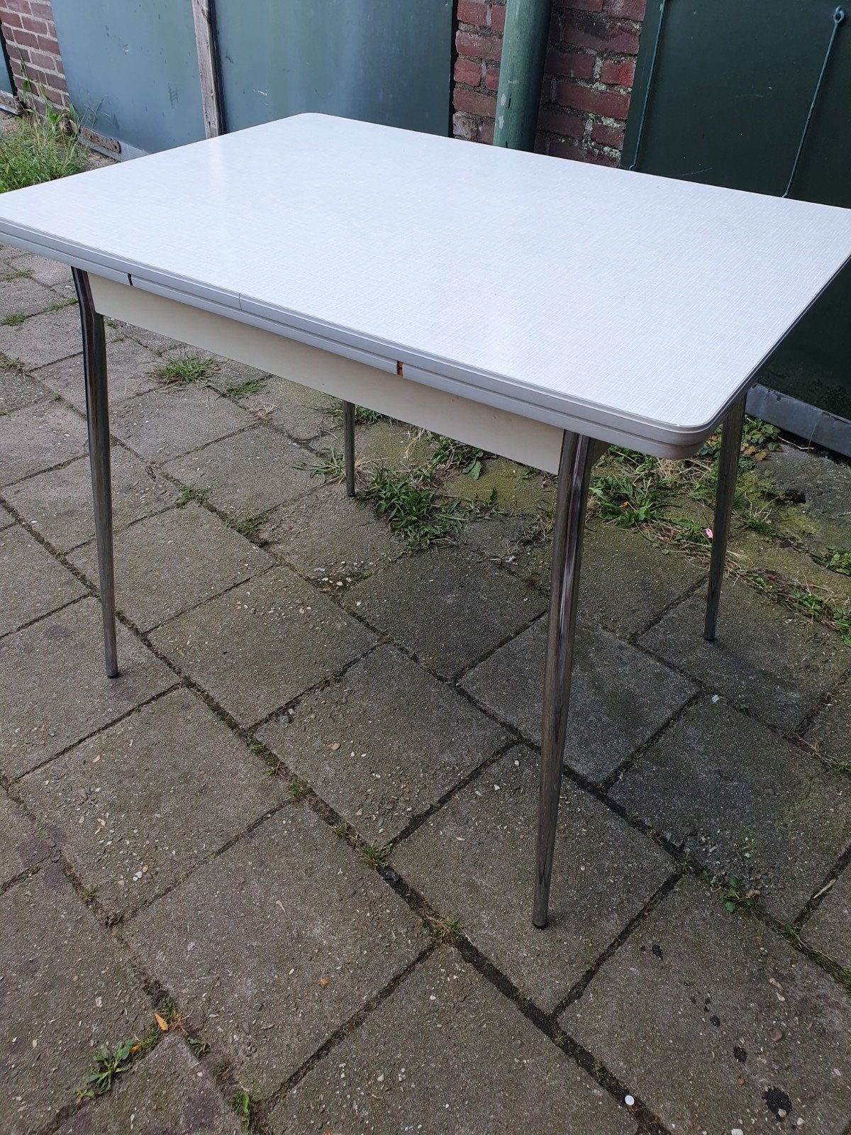 Vintage Formica tafel., Ophalen, Gebruikt, 50 tot 100 cm, Sixties