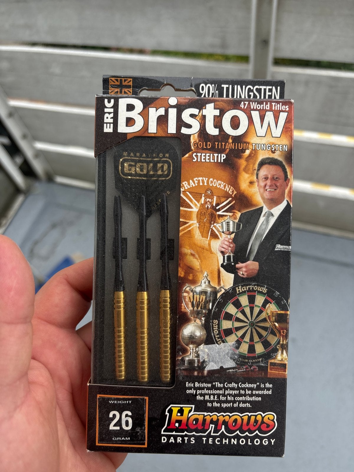 Harrows Eric Bristow Gold Titanium Steel Tip Darts 26g, Ophalen of Verzenden, Nieuw, Pijlen
