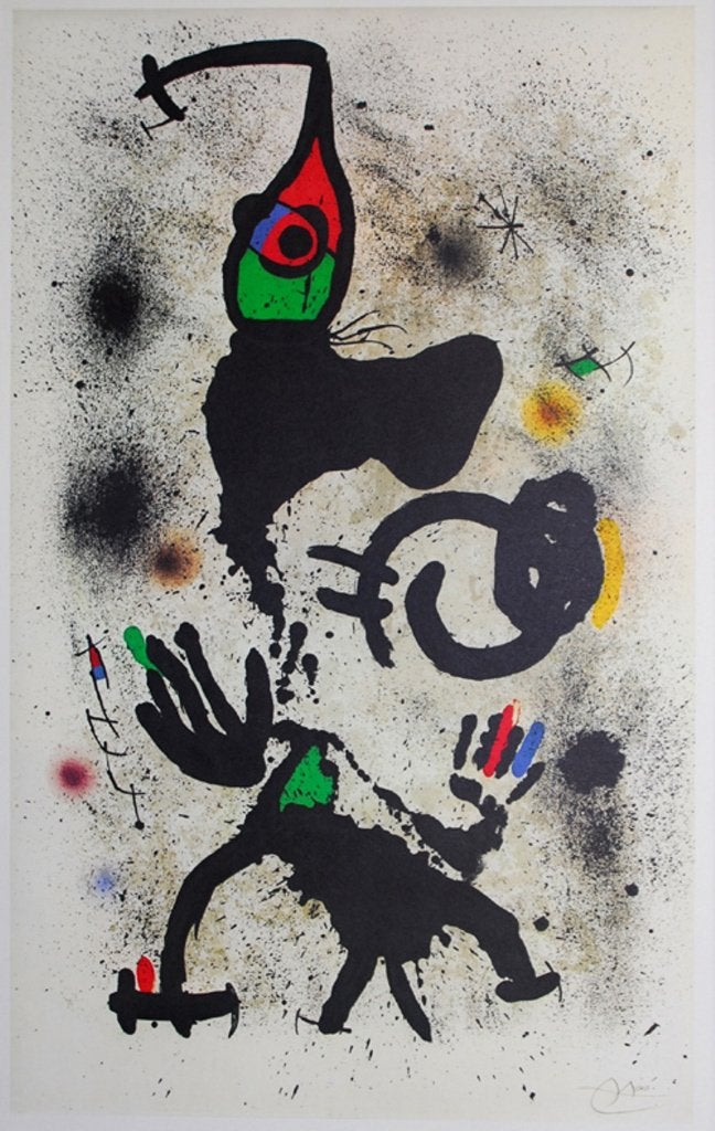 Joan Miró (1893) Expositie Affiche "At Pace Columbus"Jan '79, Antiek en Kunst, Abstract, Gelimiteerde oplage, Offsetdruk, Ophalen of Verzenden