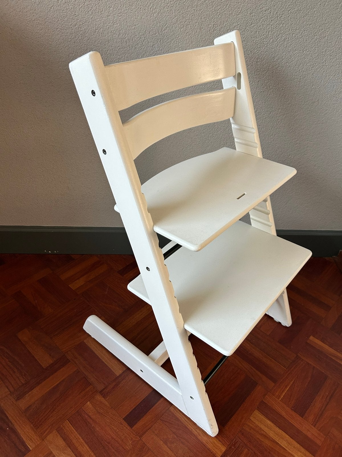 Stokke Tripp Trapp kinderstoel - Wit, Ophalen of Verzenden, Gebruikt, Meegroeistoel