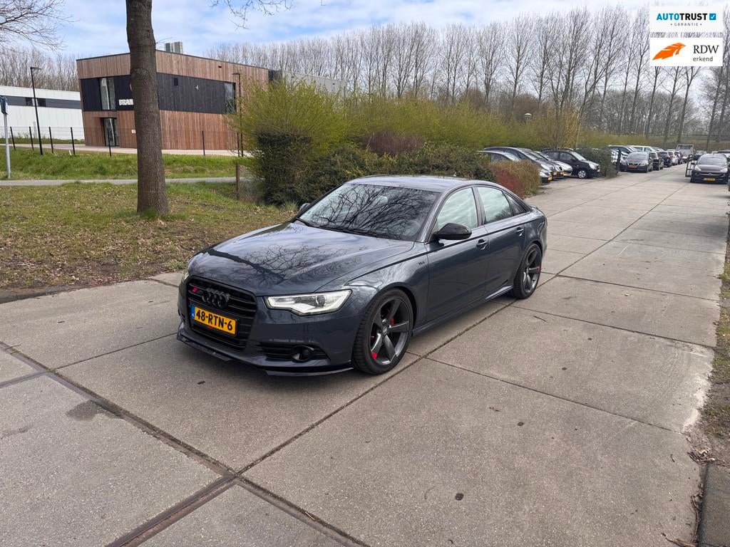 Audi A6 Limousine 3.0 TDI Pro Line Plus Clima.Navi.Leder, Euro 5, Blauw, Leder en Stof, Origineel Nederlands