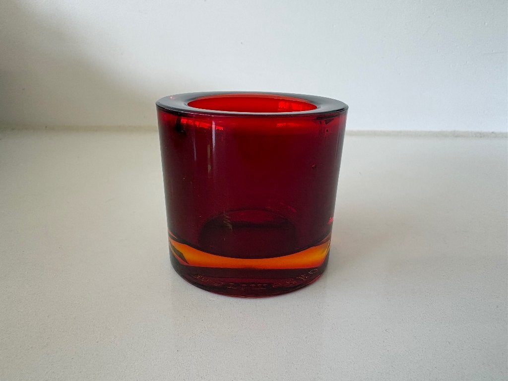 Iittala Kivi red, Waxinelichthouder, Ophalen of Verzenden, Rood, Iittala