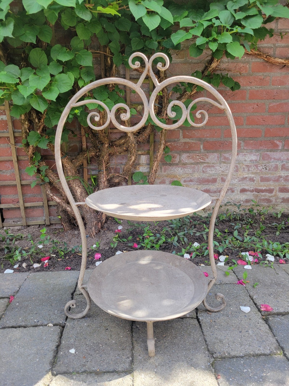 Decoratieve plantenstandaard / etagère metaal, Ophalen, Gebruikt, Metaal, Overige typen