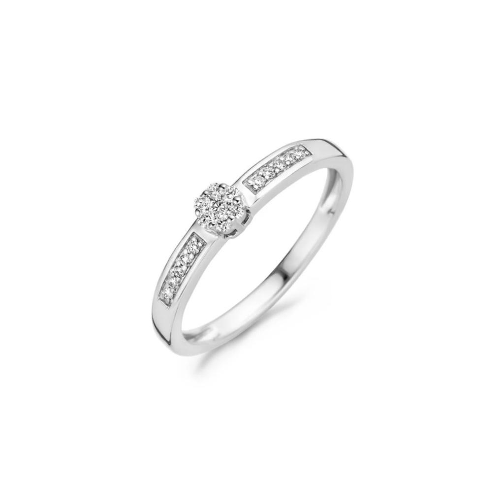 BLUSH 1623WDI WITGOUDEN RING MET DIAMANT, Info@juwelier-van-soest.nl, Wit, Nieuw, Ophalen of Verzenden