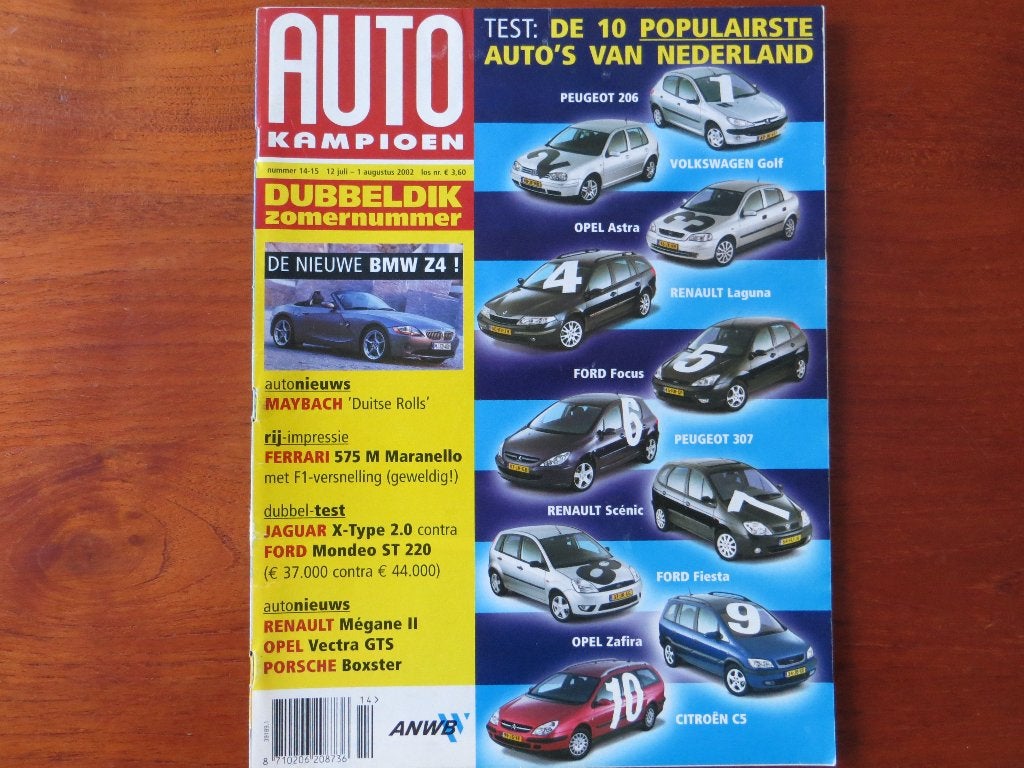 Autokampioen 14-15 2002 BMW Z4, Ferrari 575 M, Jaguar X-Type, Boeken, Ophalen of Verzenden, Nieuw, BMW