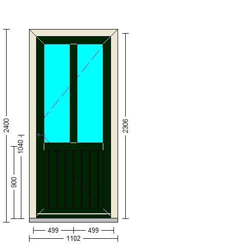 voordeur met kozijn, Ophalen, 80 tot 100 cm, 215 cm of meer, Nieuw