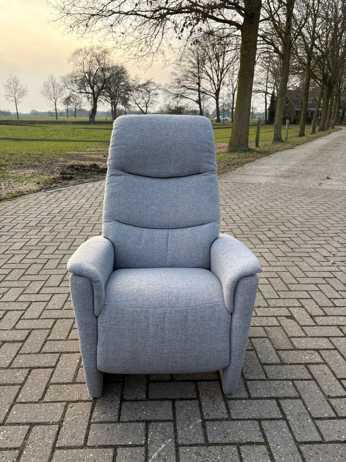 Relaxfauteuil Hjort Knudsen handbediening, Huis en Inrichting, Fauteuils, ., Ophalen of Verzenden, Zo goed als nieuw, Stof