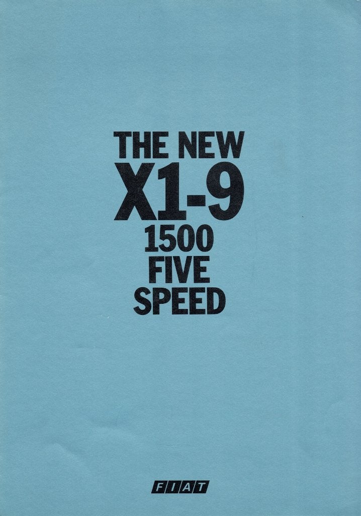 Folder Fiat X1-9 1500 Five Speed (1978), Verzenden, Gelezen, Overige merken
