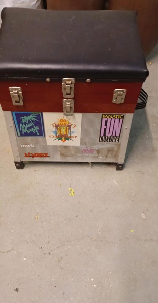 Vintage viskoffer met zitje - Ideaal voor de visser!, Ophalen of Verzenden