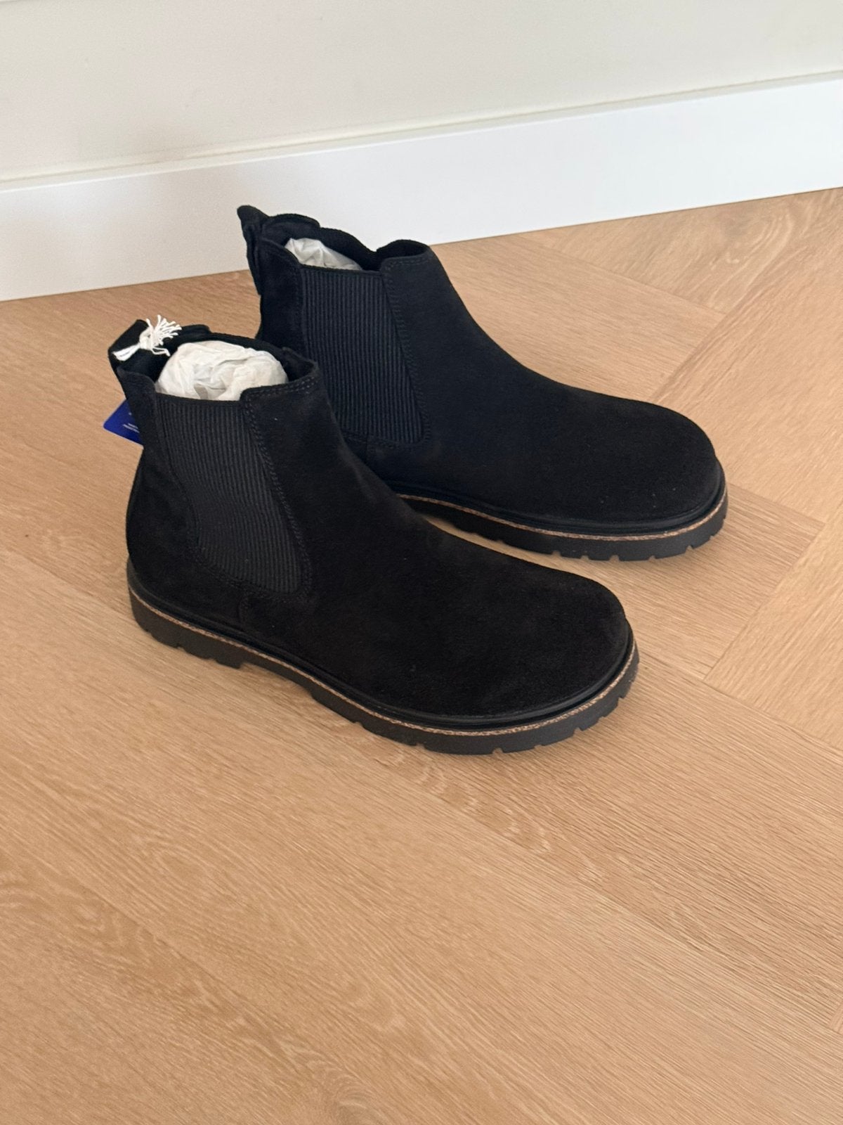 Birkenstock Highwood Slip On Mid Zwart Suède | Maat 44 | New, Zwart, Boots, Nieuw, Ophalen of Verzenden