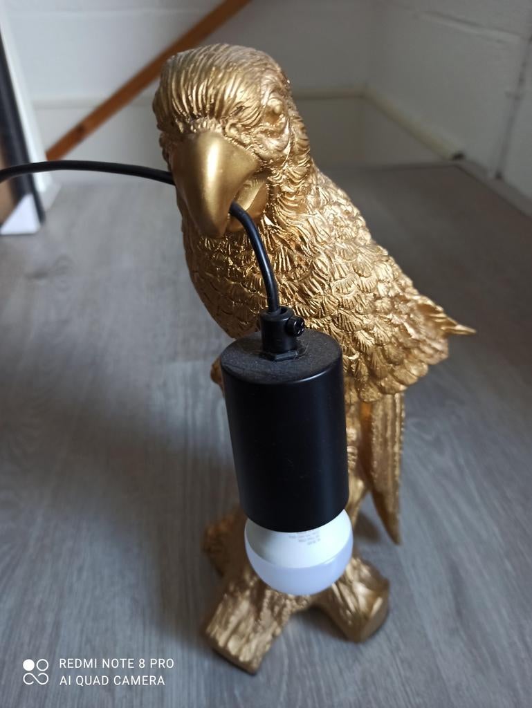 Papagaai tafellamp, Huis en Inrichting, Ophalen, Zo goed als nieuw, Minder dan 50 cm