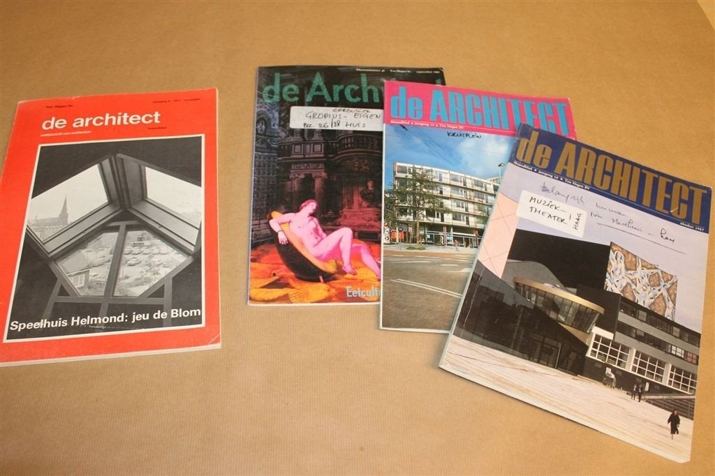 De Architect — Architectuur Tijdschrift 4 Nrs Groot Formaat, Boeken, Ophalen of Verzenden, Gelezen, Architecten