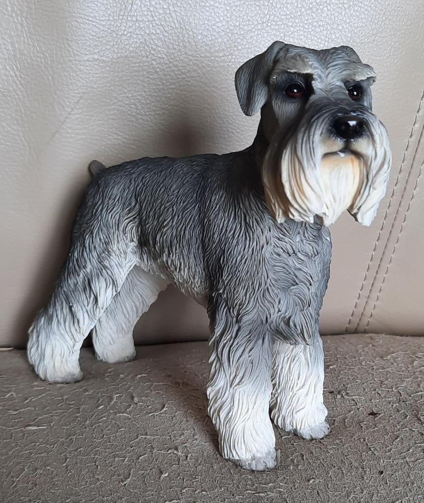 Sierbeeldje Schnauzer Hond - Gedetailleerd Hondenbeeld, Ophalen of Verzenden, Zo goed als nieuw, Hond of Kat, Beeldje of Figuurtje