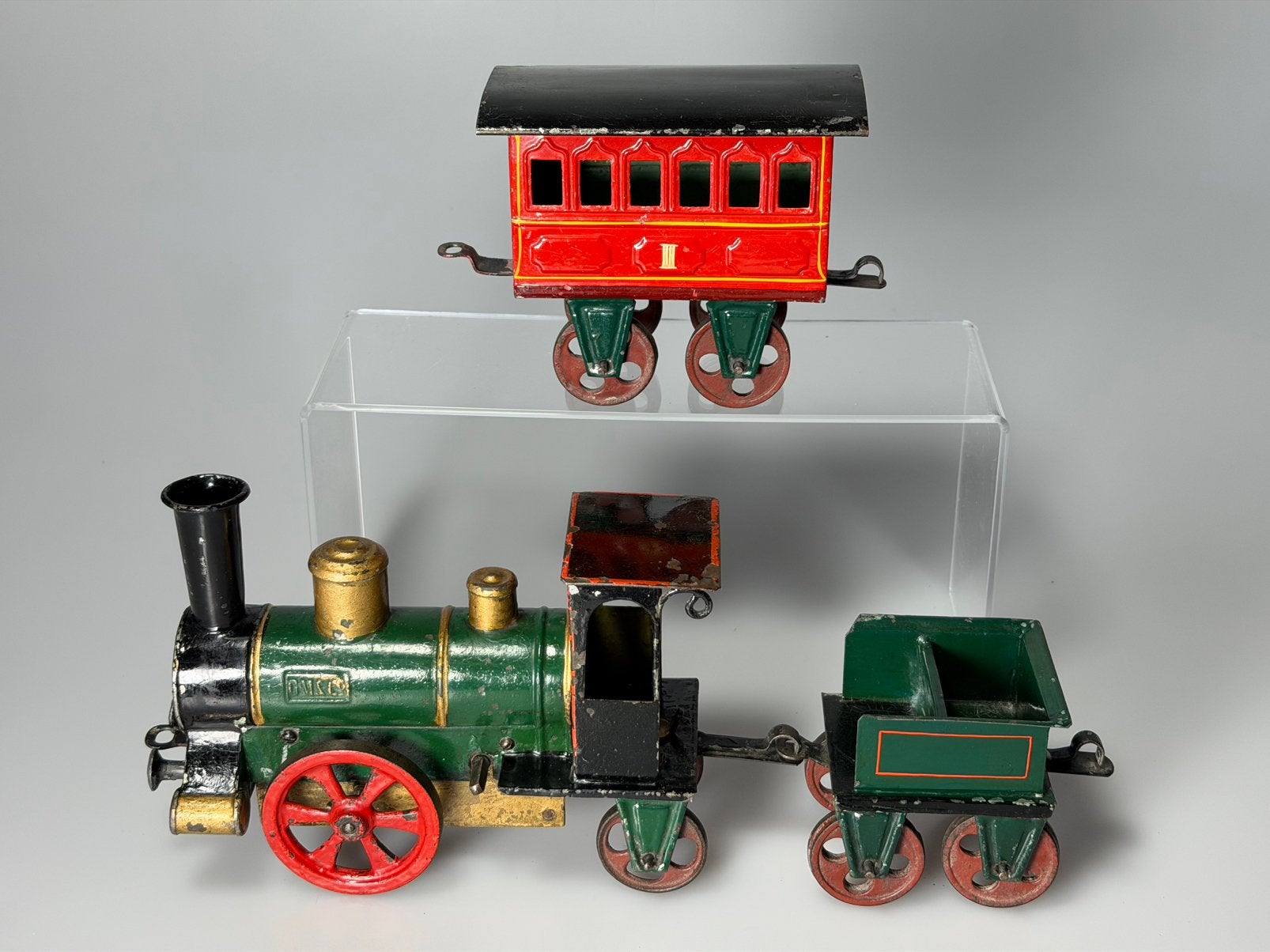 Märklin 1895 zeer vroege uurwerktrein, Antiek en Kunst, Antiek | Speelgoed, Ophalen of Verzenden