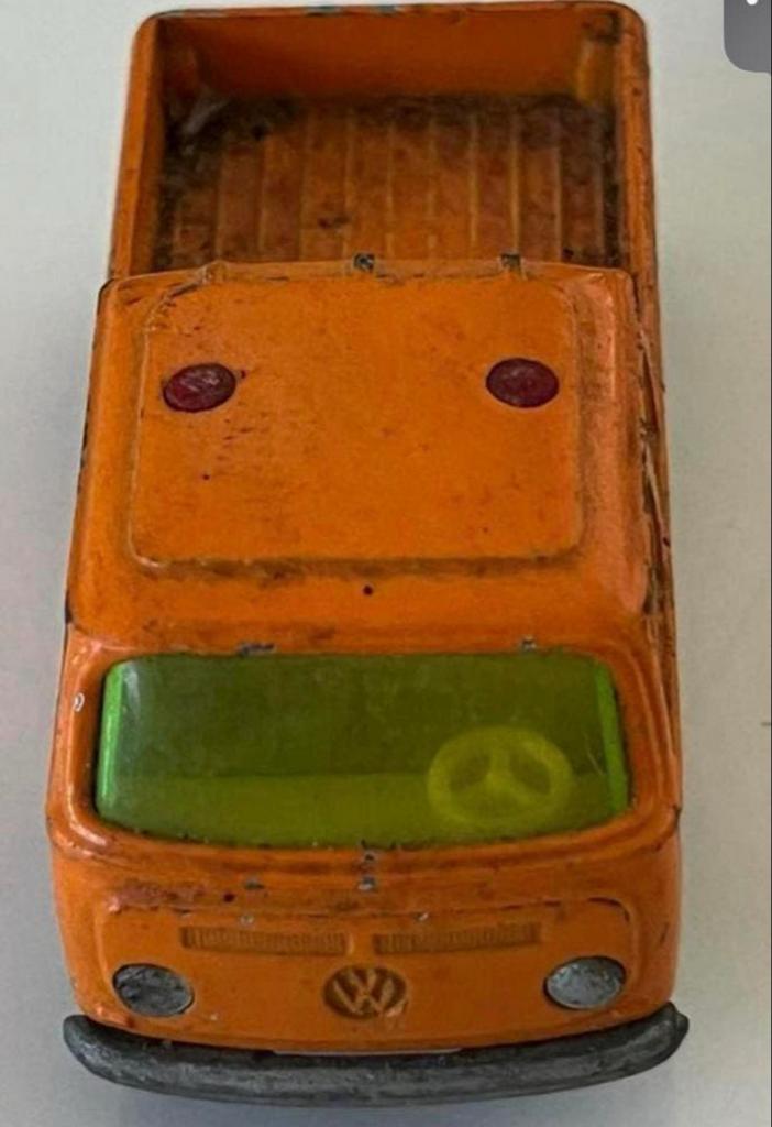 Siku VW Bus Oranje - Made in Germany - Vintage Speelgoed, Overige merken, Gebruikt, 1:50 of kleiner, Auto