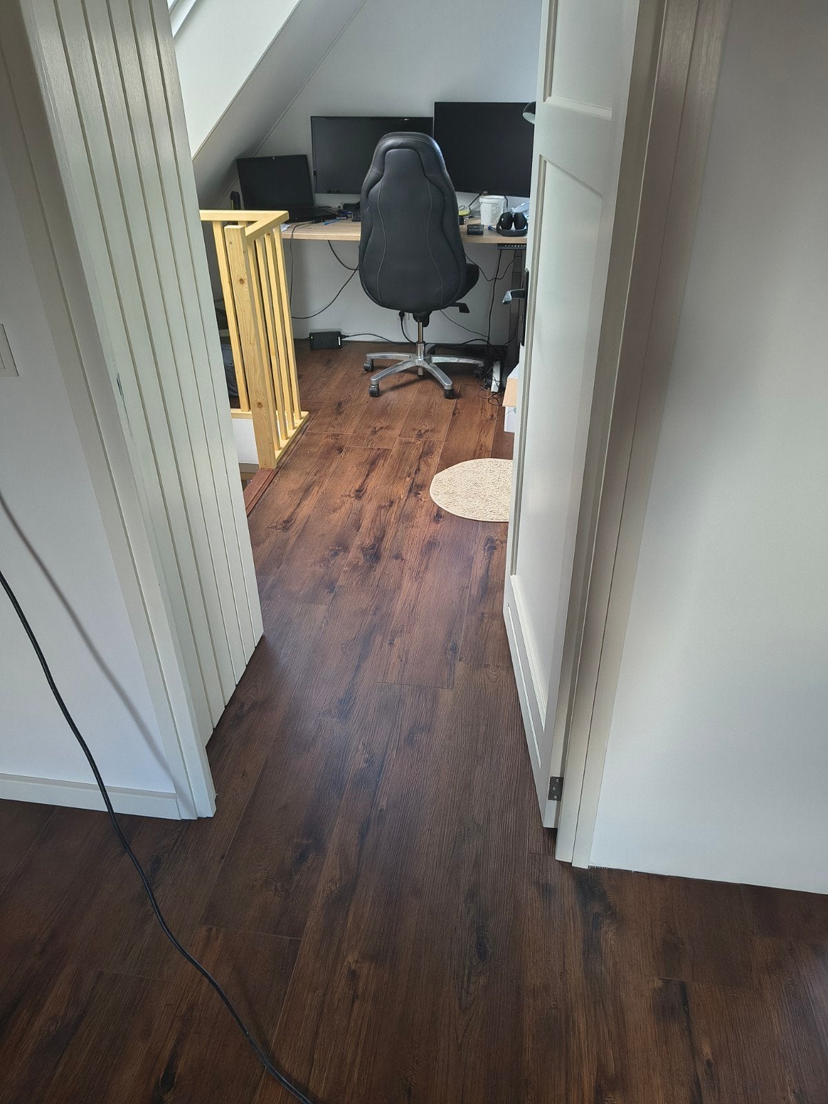 15 m2 restant klik pvc vloer met ondervloer en plakplintjes, Ophalen, Kunststof, 50 tot 150 cm, Overige typen
