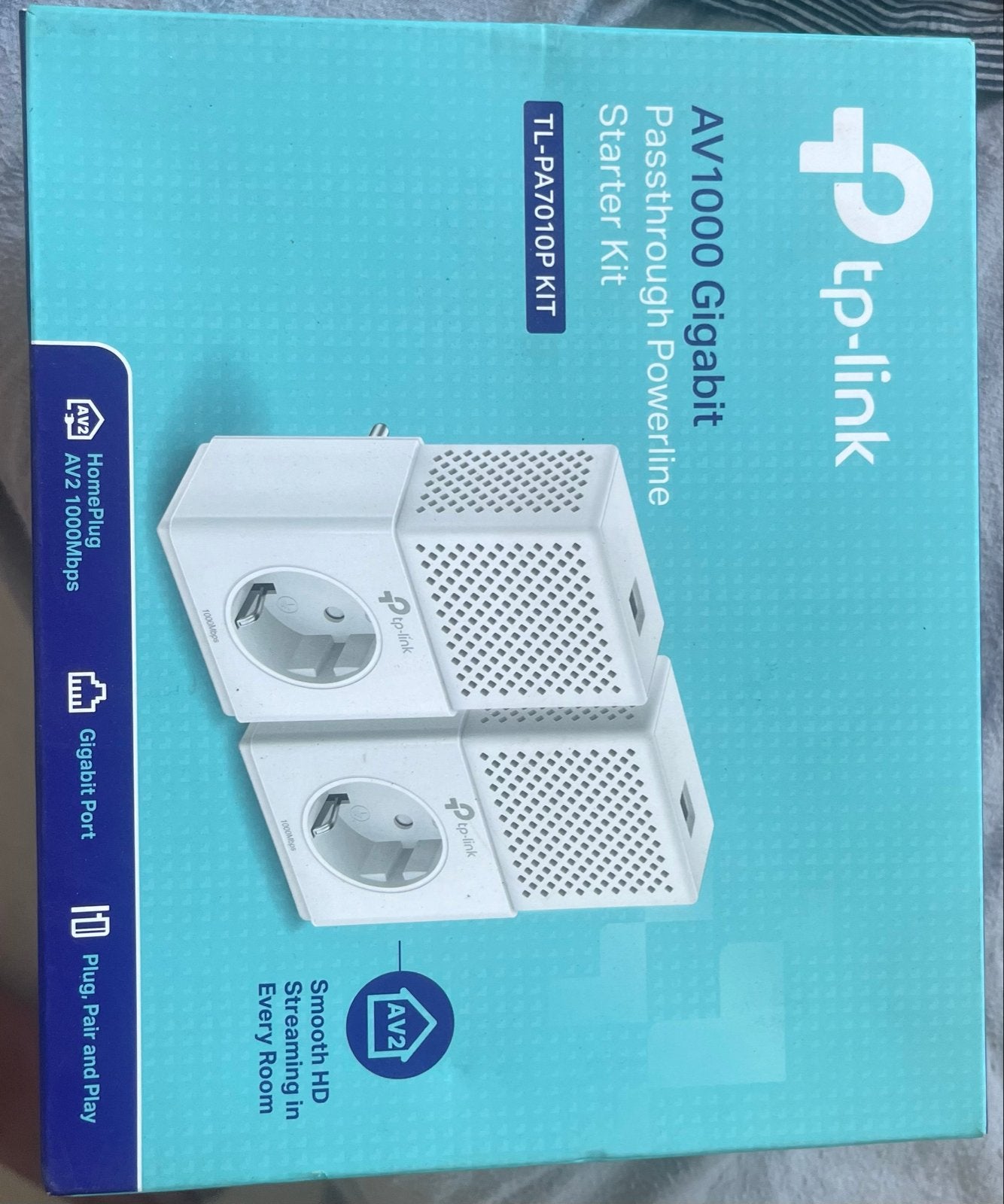 TP-Link AV1000 Gigabit Powerline Starter Kit TL-PA7010P, Ophalen of Verzenden, Zo goed als nieuw