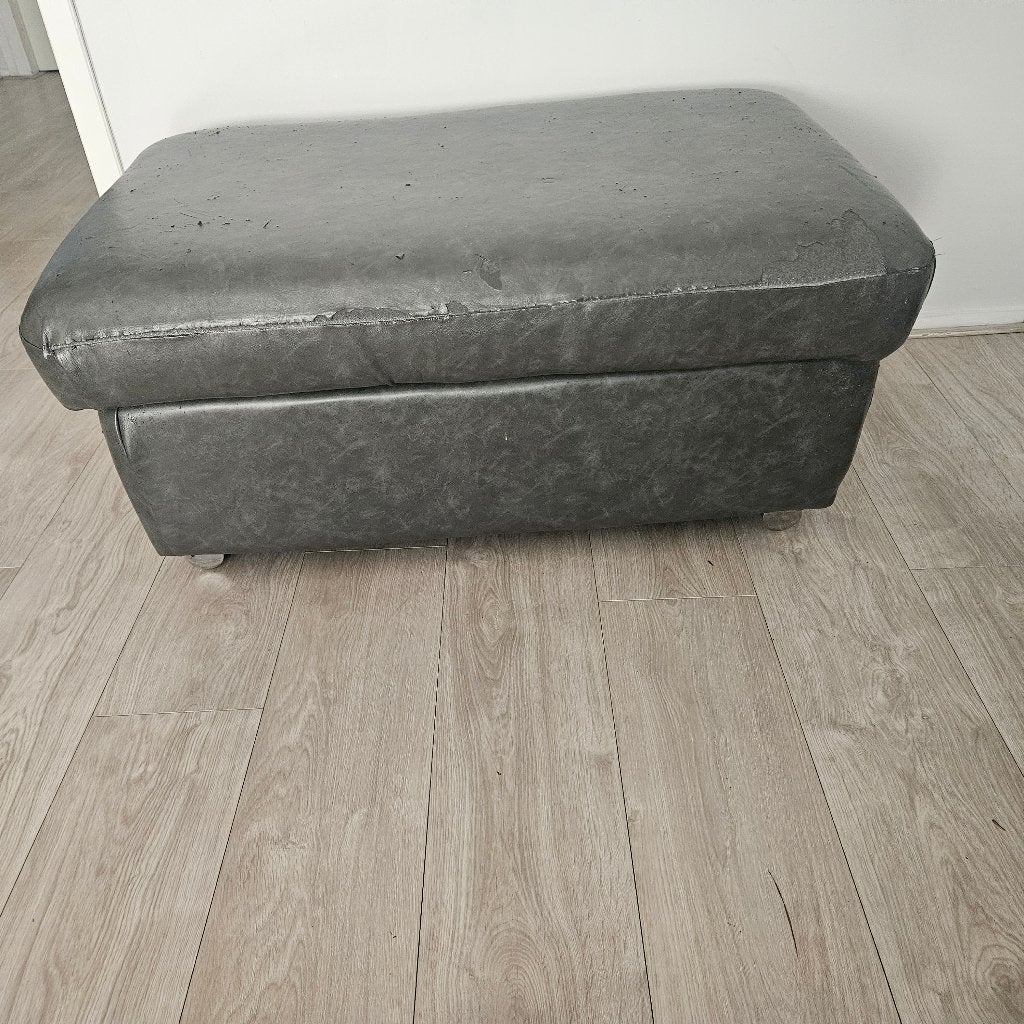 Hocker / opbergbankje donkergrijs met opbergruimte, Huis en Inrichting, Ophalen, Gebruikt, Hout, 75 tot 100 cm