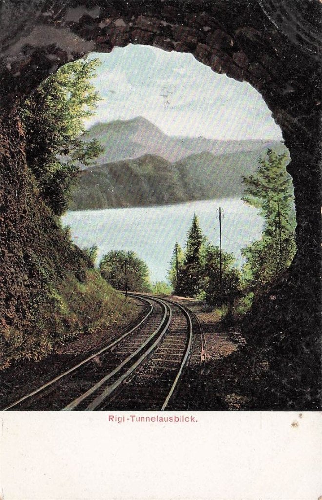 703-292-001 Rigi-Tunnelausblick, Ophalen of Verzenden, Voor 1920, Overig Europa