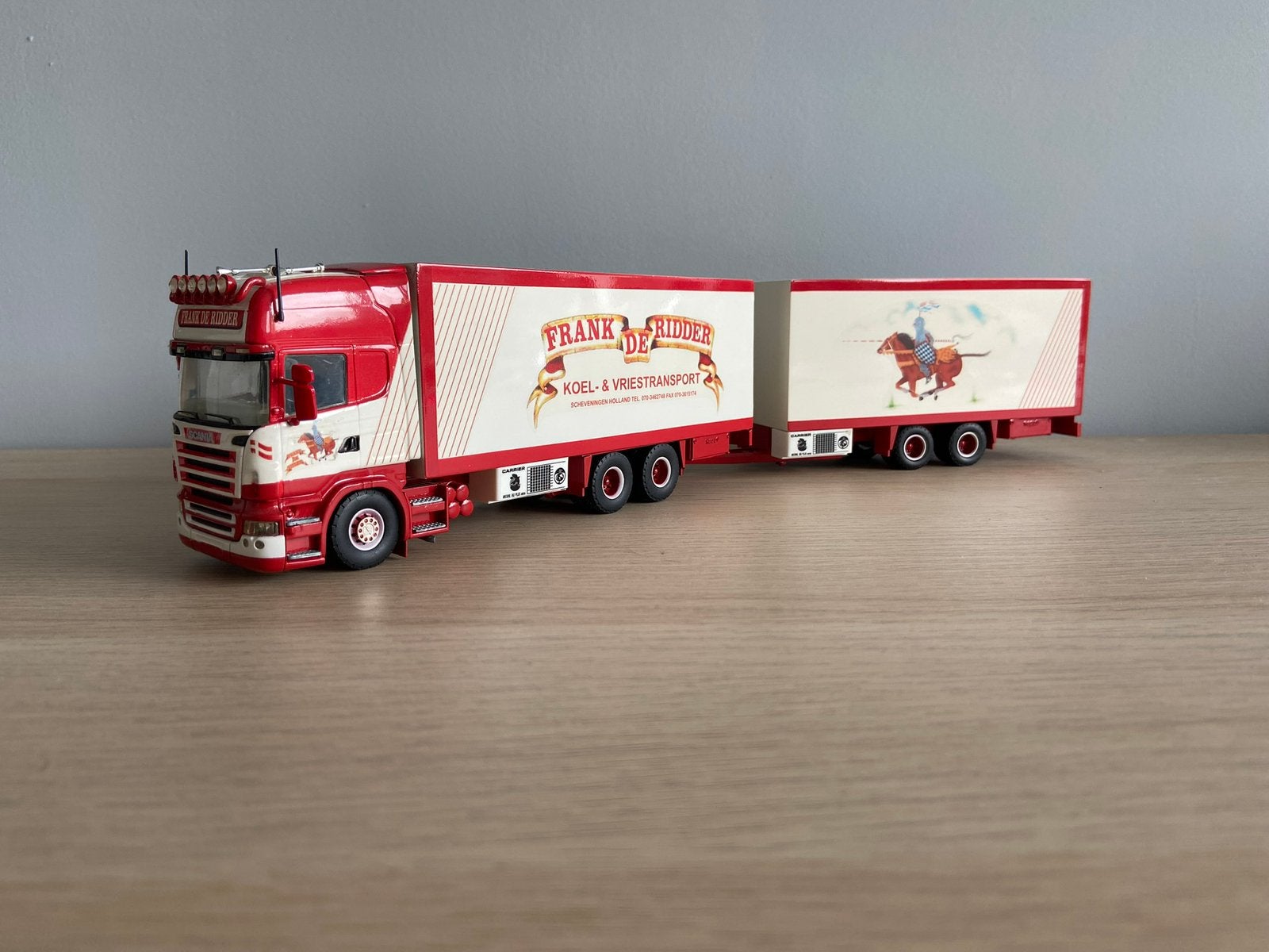 Tekno Scania R serie Frank De Ridder Combi WIpkar, Hobby en Vrije tijd, Ophalen, Nieuw, Bus of Vrachtwagen, Tekno