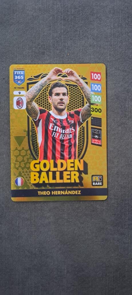 FIFA 365 Golden Baller Theo Hernández AC Milan Rare, Ophalen of Verzenden, Zo goed als nieuw, Buitenlandse clubs, Spelerskaart