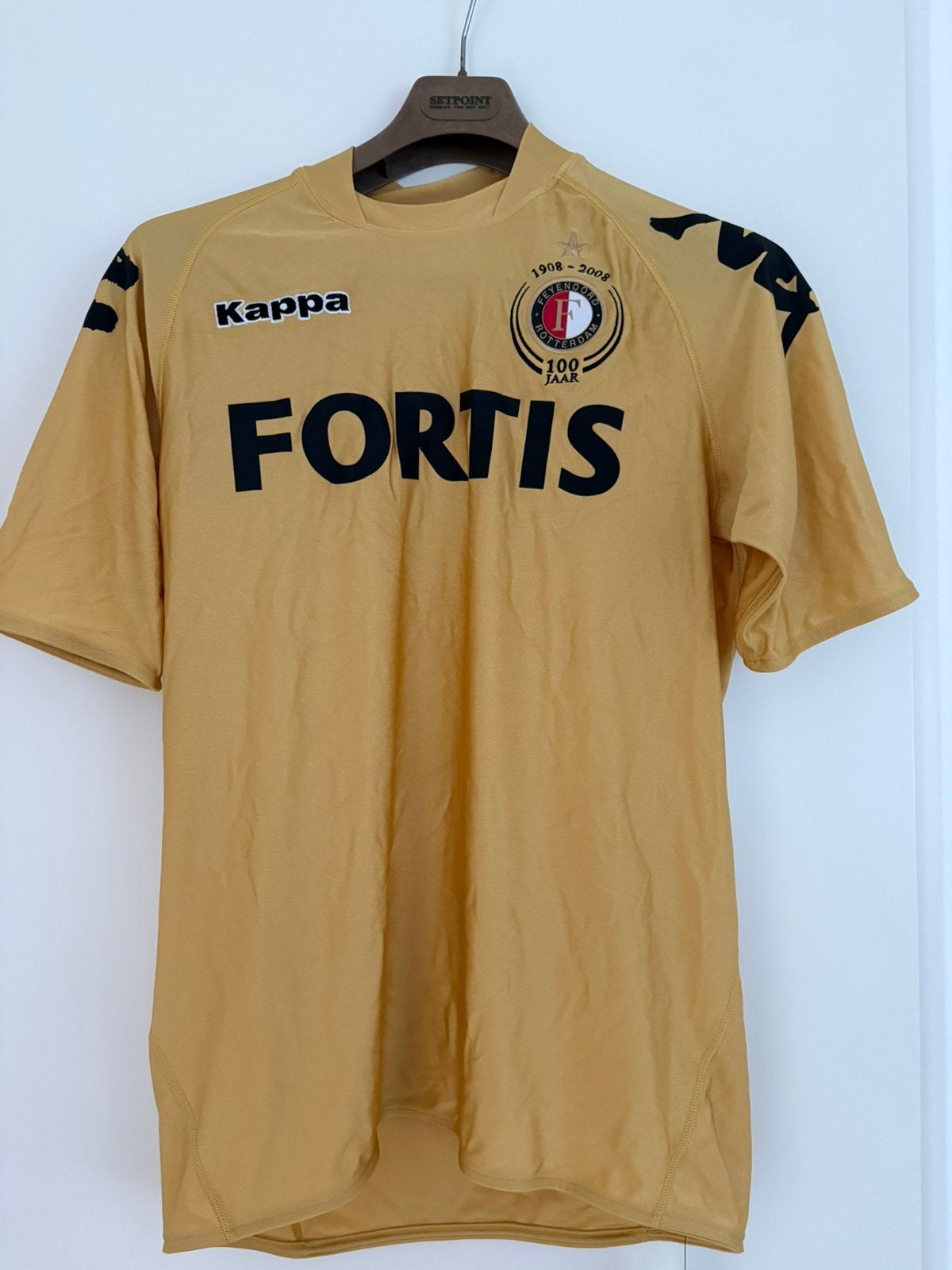 Feyenoord 2008 Jubileumshirt - Kappa - goud, Maat XL, Ophalen of Verzenden, Nieuw, Shirt