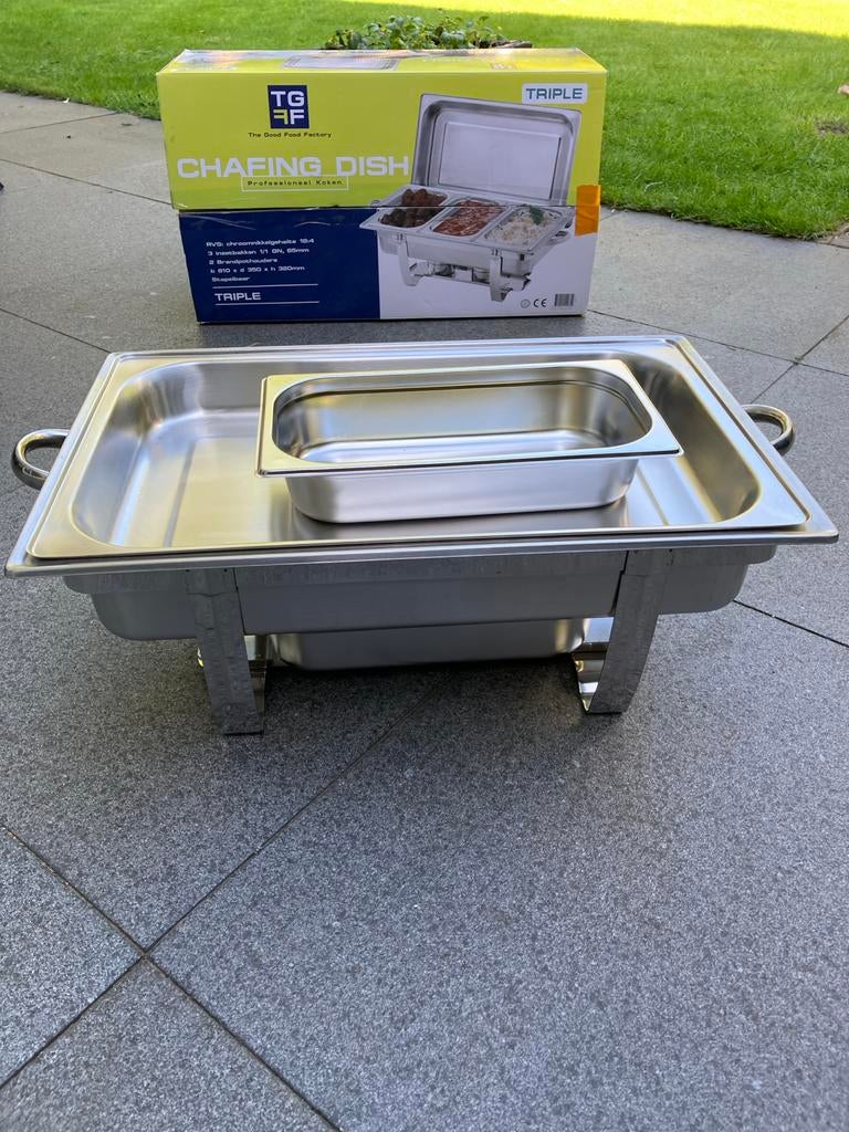 Professionele Chafing Dish - Warmhoudbak RVS, Ophalen of Verzenden, Nieuw