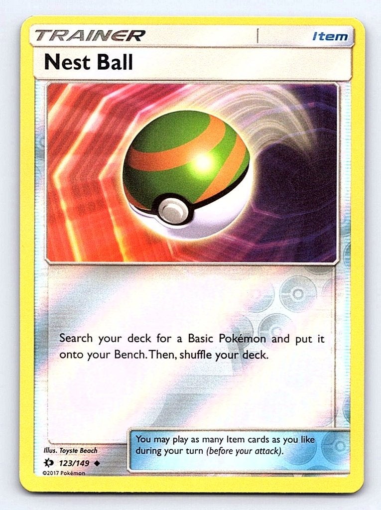 Nest Ball SUM 123 reverse holo, Ophalen of Verzenden, Zo goed als nieuw, Losse kaart, Foil