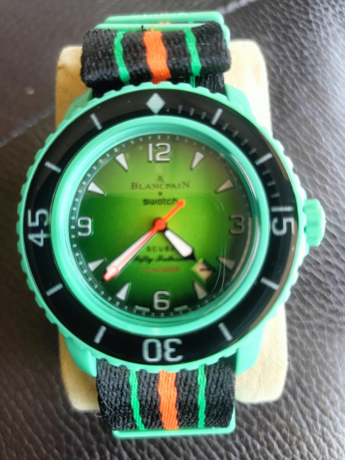 Swatch x Blancpain Scuba Fifty Fathoms Ocean of Storms, Sieraden, Tassen en Uiterlijk, Horloges | Heren, Ophalen of Verzenden