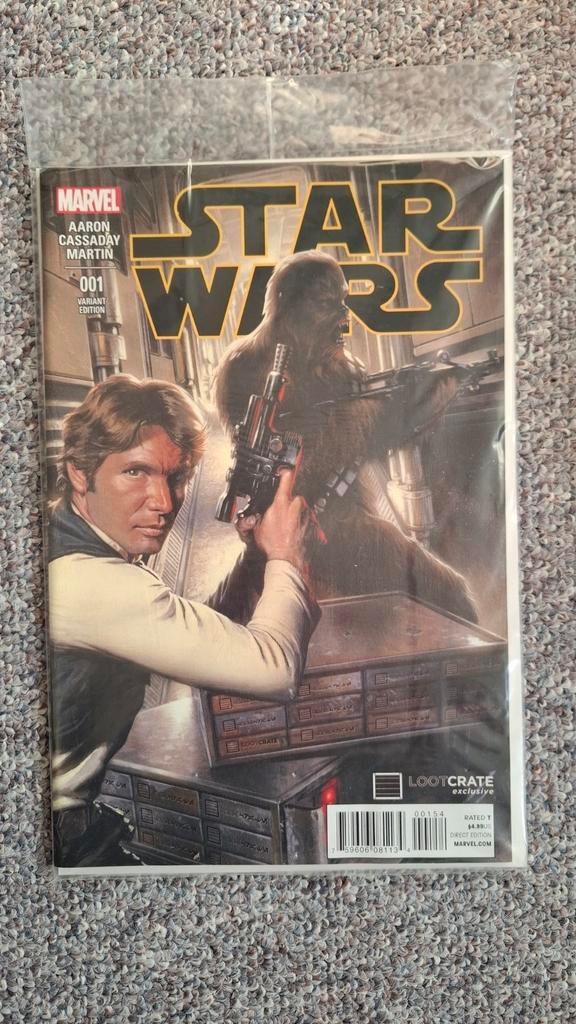 Star Wars #001 Han Solo Marvel x Lootcrate exclusive comic, Eén comic, Ophalen of Verzenden, Nieuw, Amerika