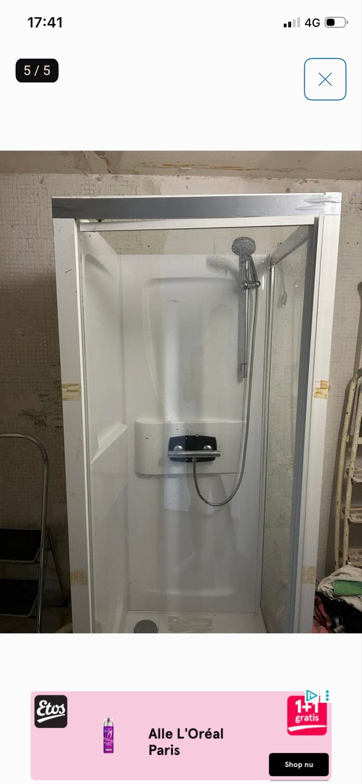 Nooddouche, Doe-het-zelf en Verbouw, Sanitair, Gebruikt, Douche, Ophalen