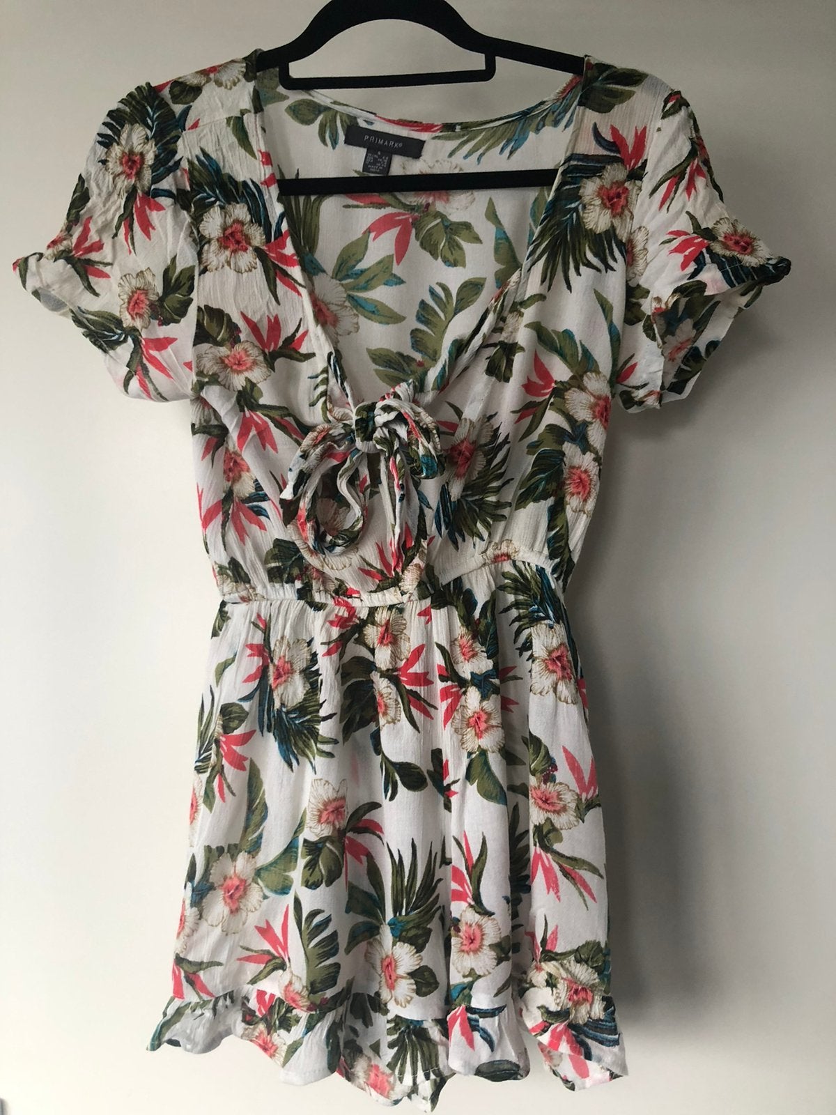 Playsuit, maat S, bloemmotief, Primark, eenmalig gedragen, Kleding | Dames, Jumpsuits, Ophalen of Verzenden, Zo goed als nieuw