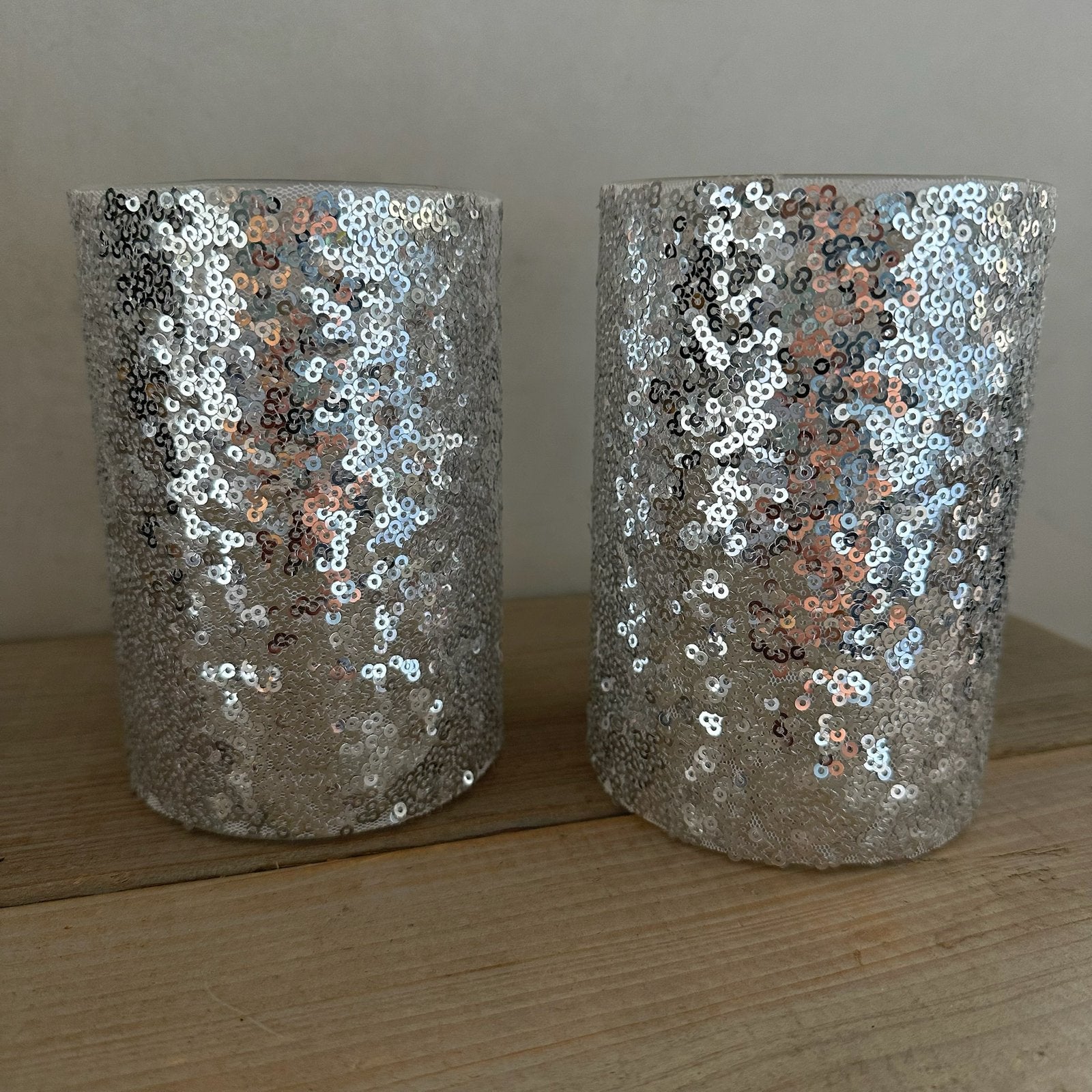 Kaarsenhouders, waxinelichtjes, glitter, zilver Riverdale, Ophalen of Verzenden, Zo goed als nieuw, Zilver, Riverdale