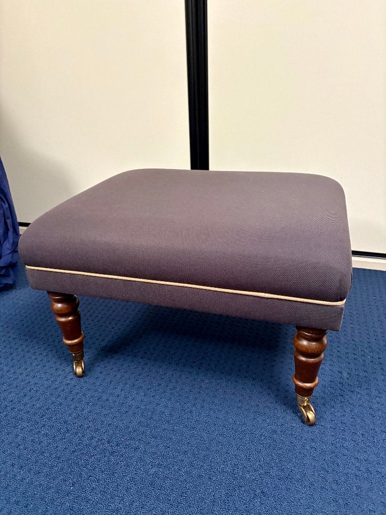 Hocker blauw (41 cm hoog), Ophalen, 50 tot 75 cm, Zo goed als nieuw, Stof