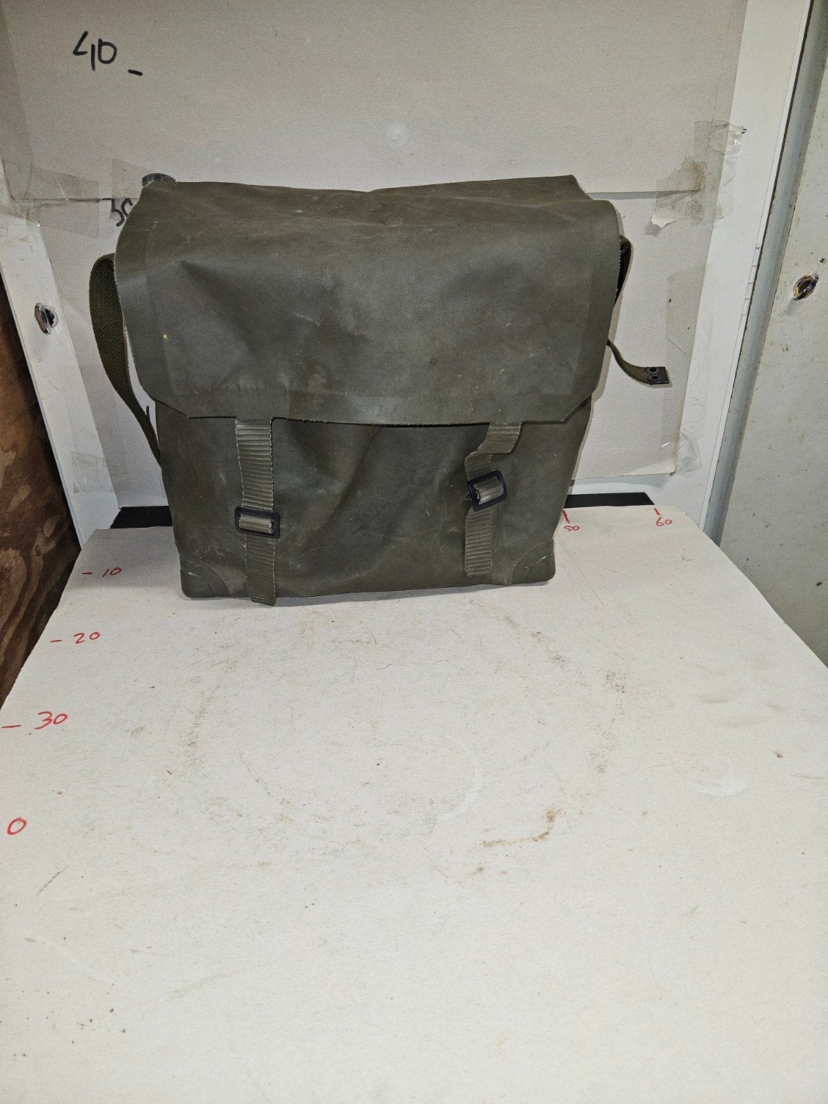 Vintage Leger Tas - Groen Canvas Schoudertas, Ophalen of Verzenden, Overige soorten, Overige gebieden, Overige typen