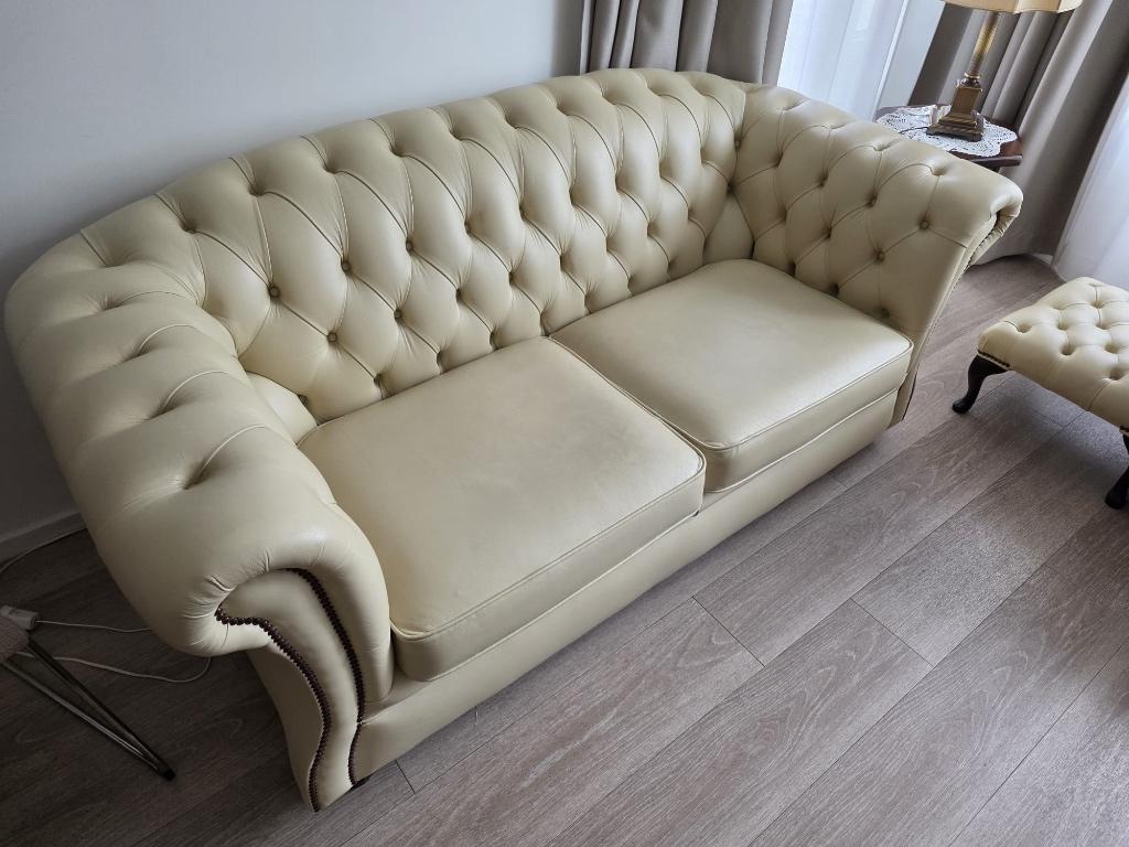 Chesterfield Blenheim leren meubels, Ophalen, Gebruikt, Tweepersoons, Rechte bank