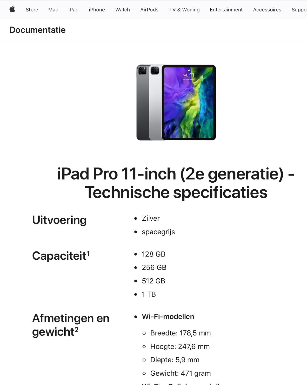 Foto 16 van iPad Pro 11 inch 128Gb (2e generatie) z.g.a.nw.