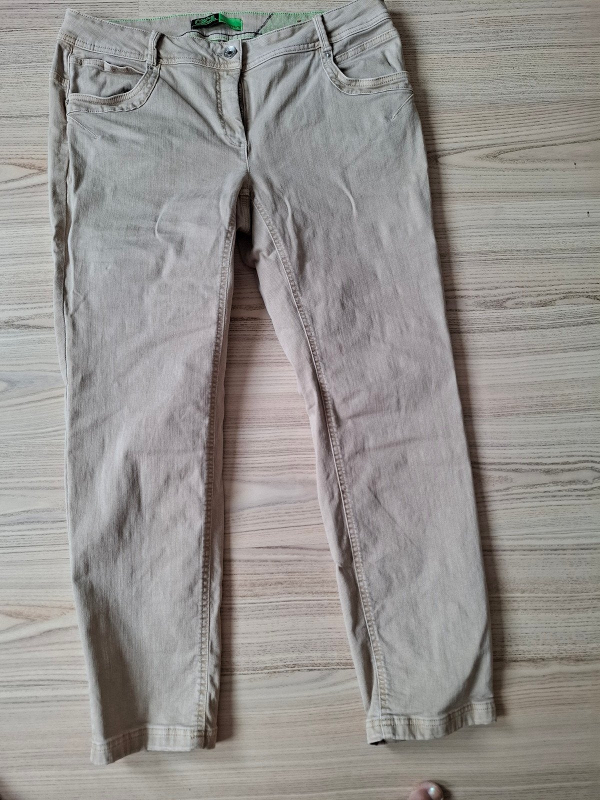 Cecil broek maat 34  beige, Beige, Maat 42/44 (L), Ophalen of Verzenden, Driekwart