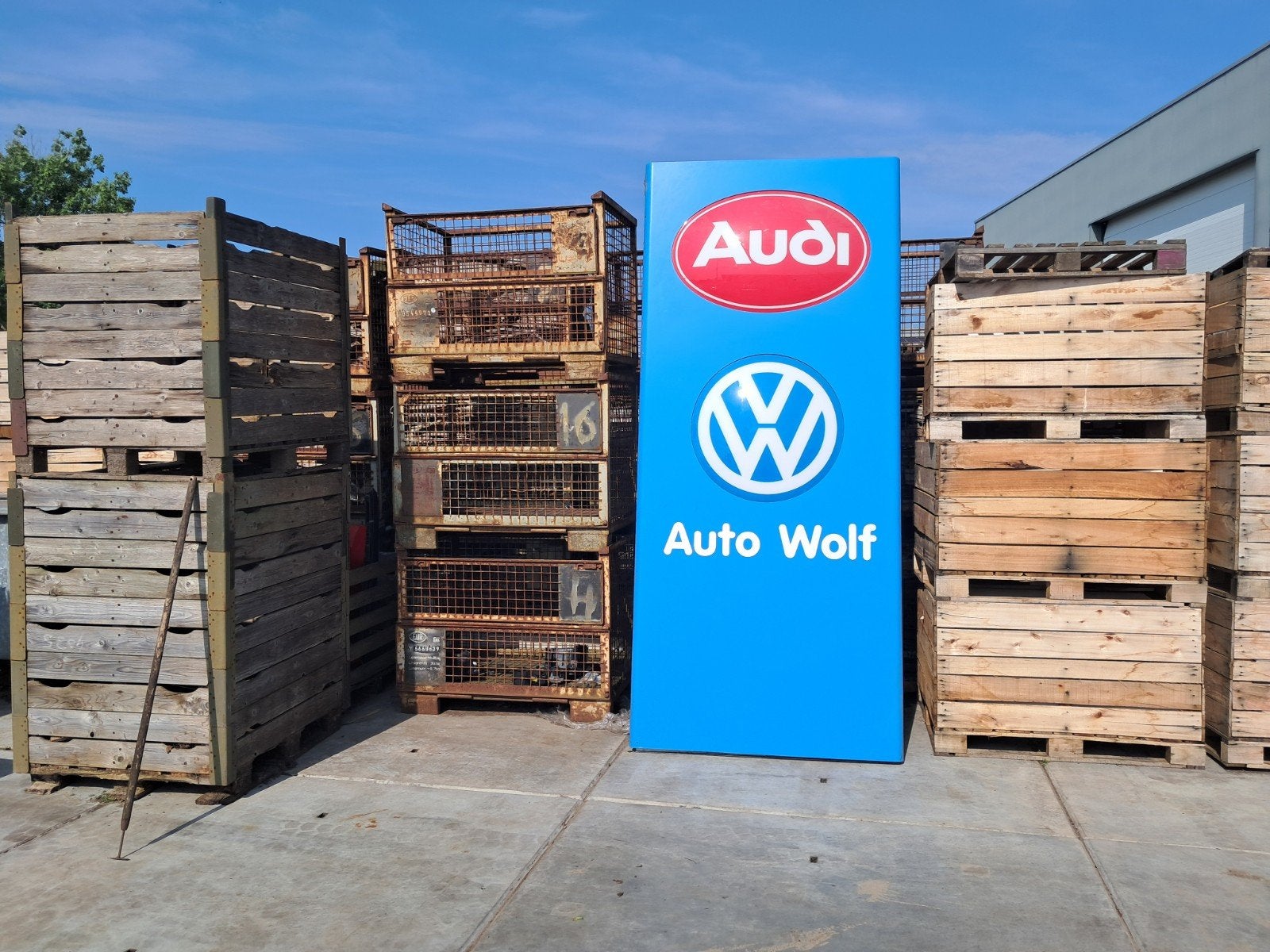 Audi Volkswagen Reclamezuil Lichtbak, Ophalen, Auto Wolf, Onbekend@example.com, Onbekend