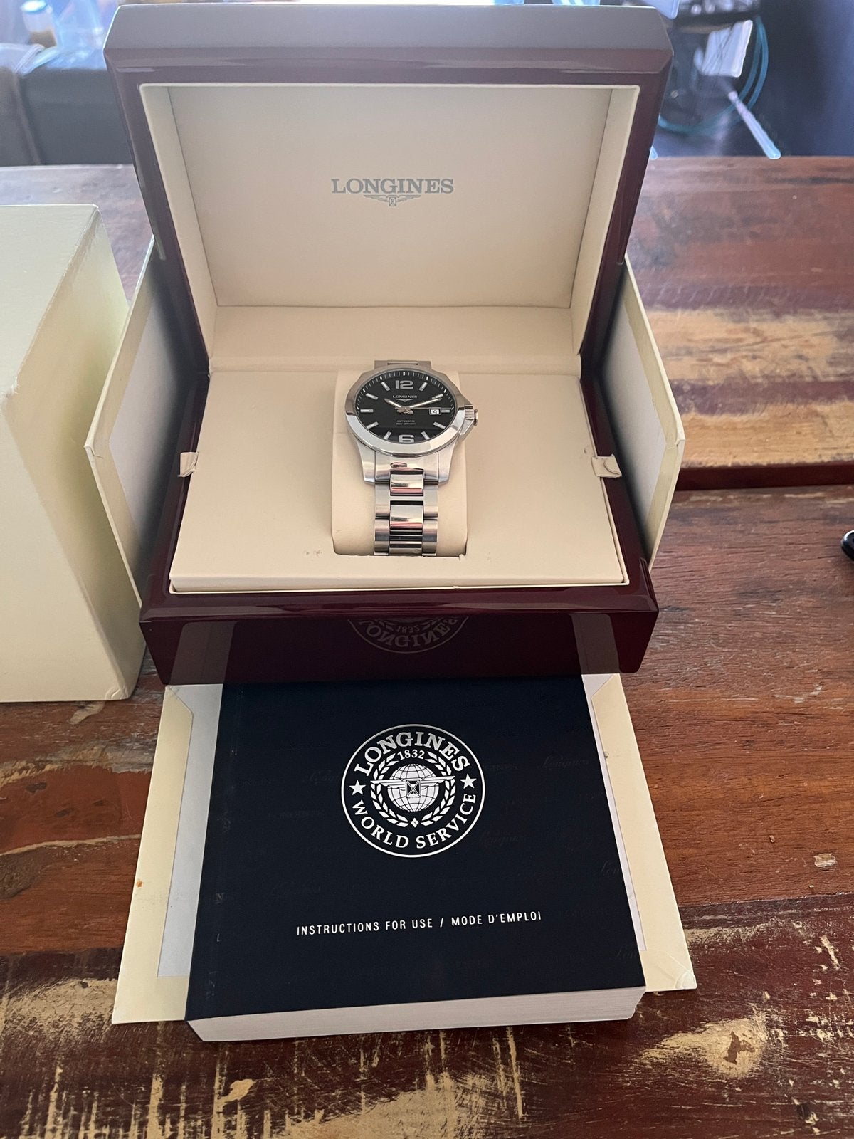 Longines Conquest Automatic 41mm – Full Set (L3.777.4.58.6), Ophalen of Verzenden, Zo goed als nieuw, Blauw, Jongen of Meisje