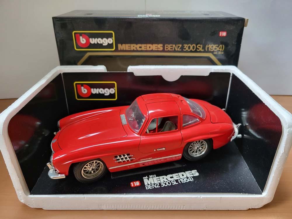 Burago Mercedes Benz 300SL  1:18 incl doos, Ophalen of Verzenden, Zo goed als nieuw, Auto, Bburago