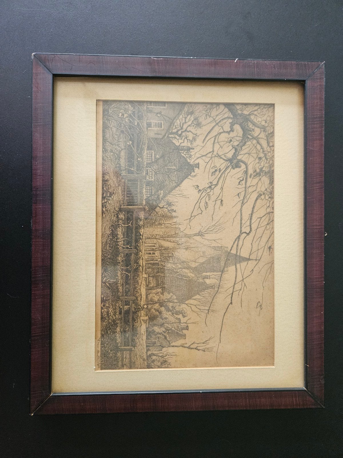 Originele ets Toon de Jong – Blaricum No. 6 (Ingelijst), Ophalen
