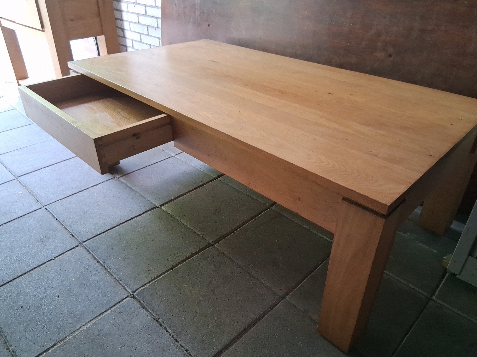 Eikenhouten salontafel, Huis en Inrichting, Tafels | Eettafels, Ophalen, Gebruikt, 100 tot 150 cm, 50 tot 100 cm